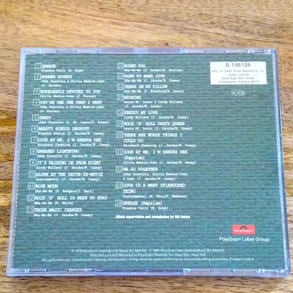 🤘🏻HP🤘🏻 Grease Movie Soundtrack CD - Picture 2 of 5